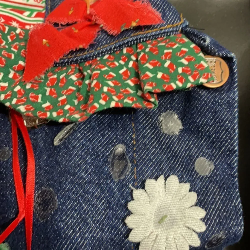 HOLLEYHOUSE Christmas Jean  Jacket Sz L - Picture 7 of 12